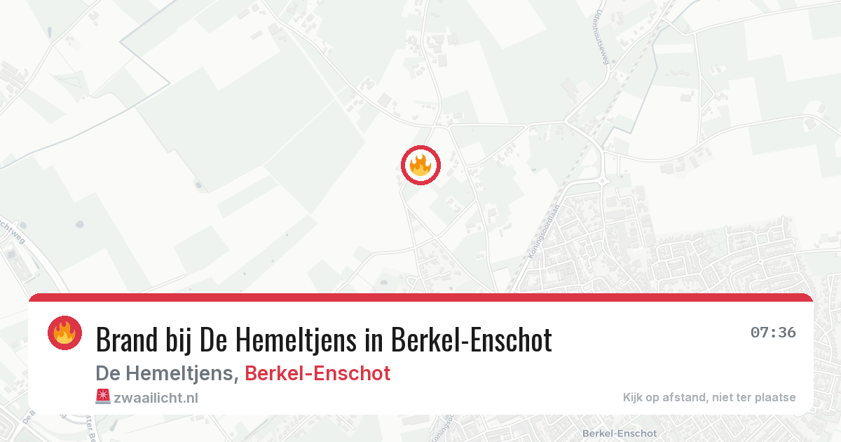 Brand bij De Hemeltjens in Berkel-Enschot — 7 jun 2026