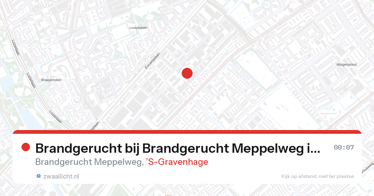 Brandgerucht bij Brandgerucht Meppelweg in 'S-Gravenhage — 6 feb 2026