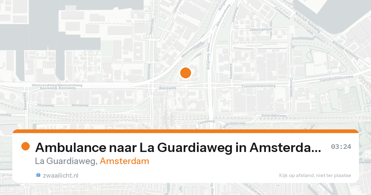 Ambulance naar La Guardiaweg in Amsterdam — 23 aug 2026