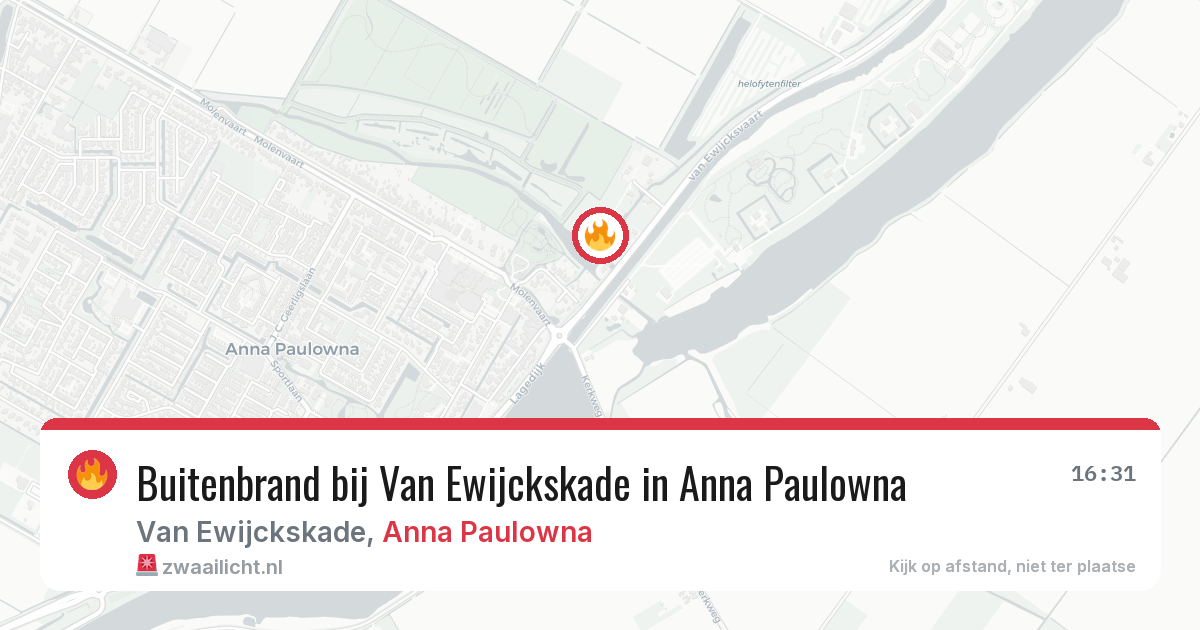Buitenbrand bij Van Ewijckskade in Anna Paulowna — 19 apr 2026