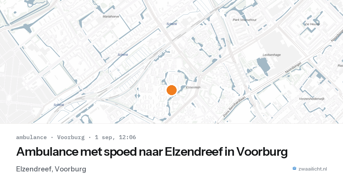 Ambulance met spoed naar Elzendreef in Voorburg — 1 sep 2026
