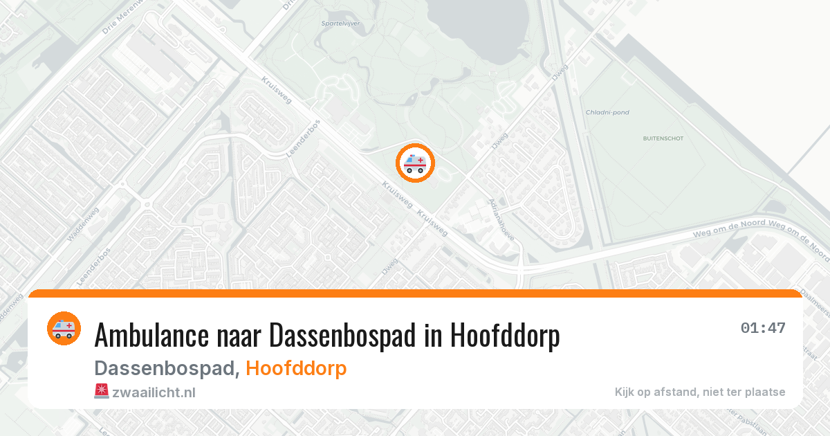 Ambulance naar Dassenbospad in Hoofddorp — 11 apr 2026