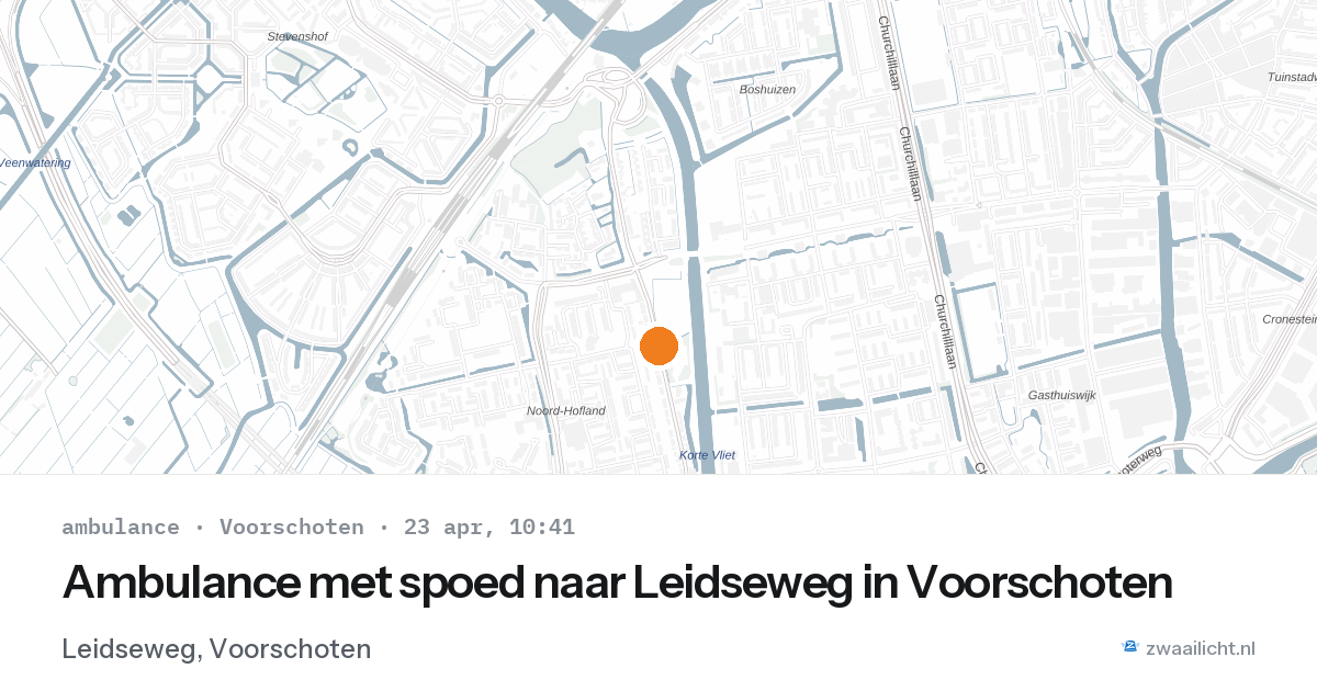 Ambulance met spoed naar Leidseweg in Voorschoten — 23 apr 2026