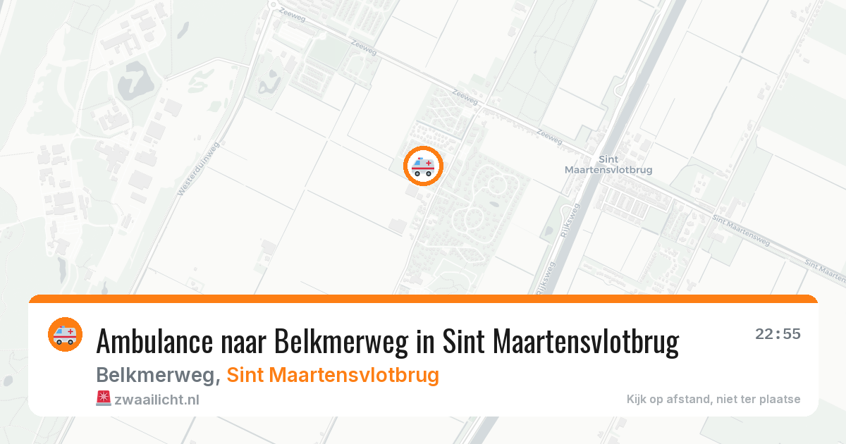 Ambulance naar Belkmerweg in Sint Maartensvlotbrug — 30 jul 2026