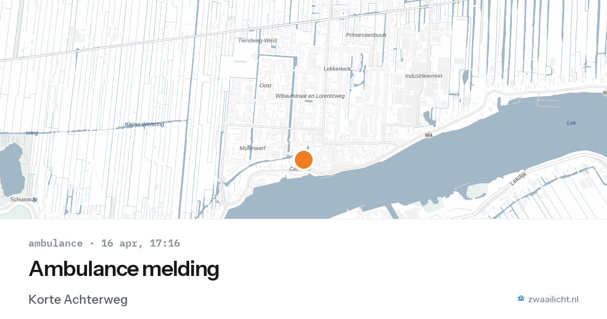 Ambulance melding — 16 apr 2026