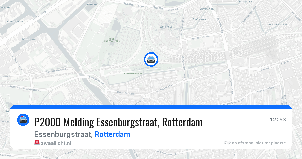 P2000 Melding Essenburgstraat, Rotterdam — 14 aug 2026