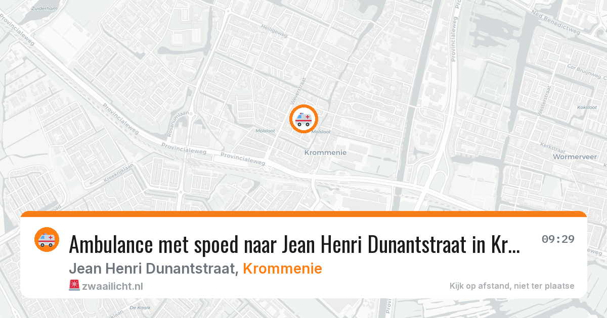 Ambulance met spoed naar Jean Henri Dunantstraat in Krommenie — 18 mrt 2026