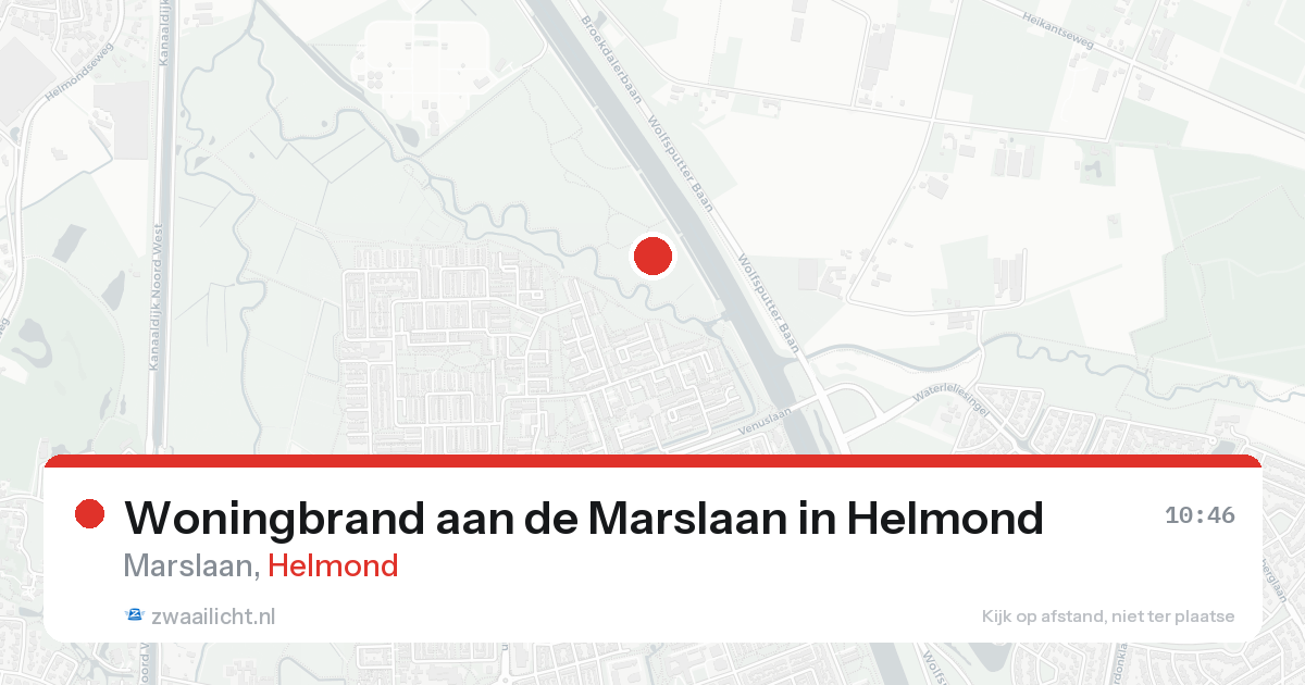 Woningbrand aan de Marslaan in Helmond — 24 aug 2026