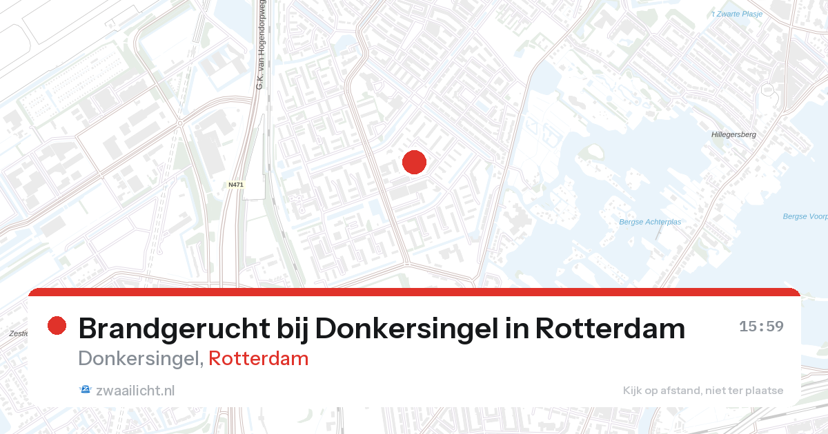 Brandgerucht bij Donkersingel in Rotterdam — 27 aug 2026