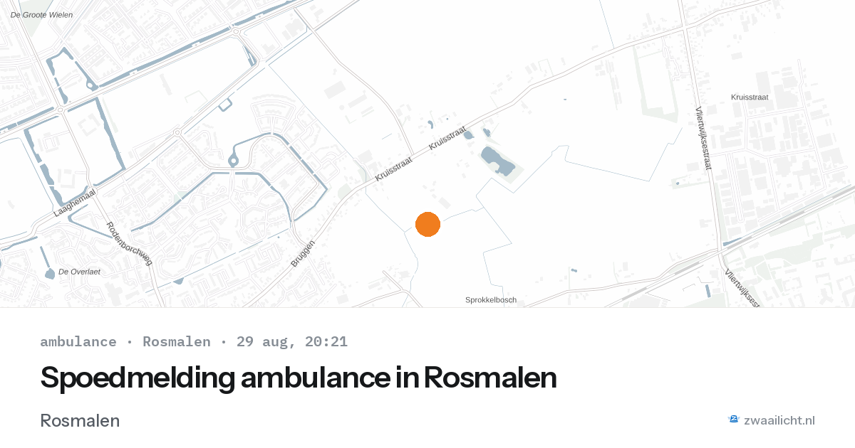 Spoedmelding ambulance in Rosmalen — 29 aug 2026