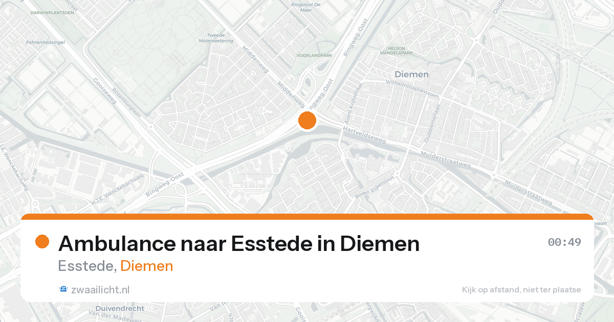 Ambulance naar Esstede in Diemen — 25 aug 2026