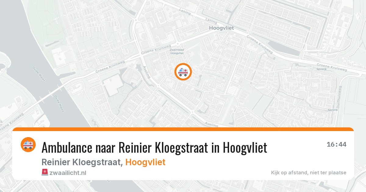 Ambulance naar Reinier Kloegstraat in Hoogvliet — 29 jul 2026
