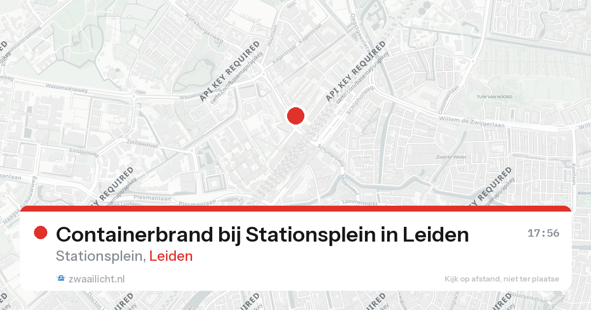 Containerbrand bij Stationsplein in Leiden — 13 mrt 2026