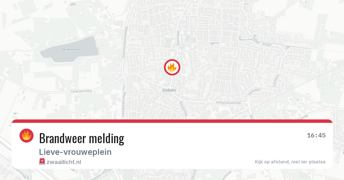 Brandweer melding — 1 apr 2026