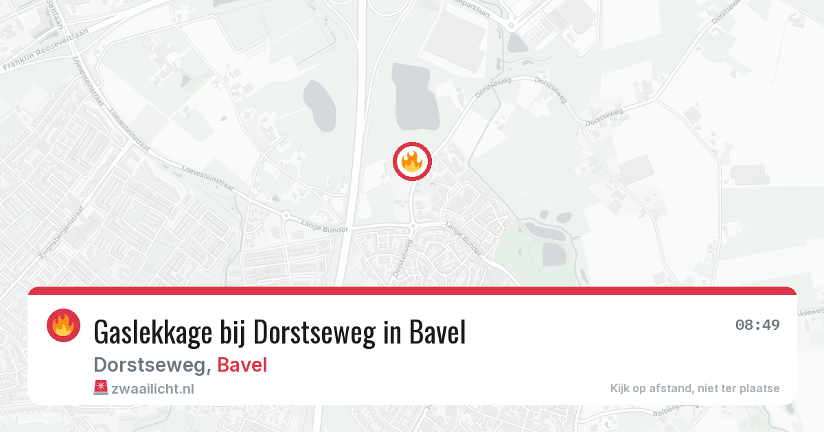 Gaslekkage bij Dorstseweg in Bavel — 26 mei 2026