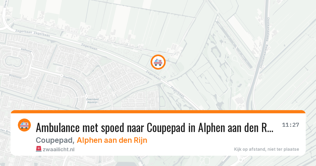 Ambulance met spoed naar Coupepad in Alphen aan den Rijn — 25 jul 2026