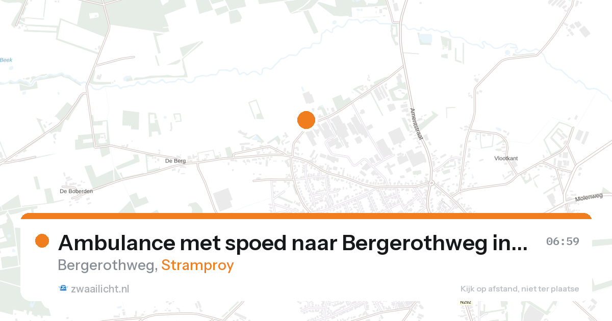 Ambulance met spoed naar Bergerothweg in Stramproy — 28 aug 2026