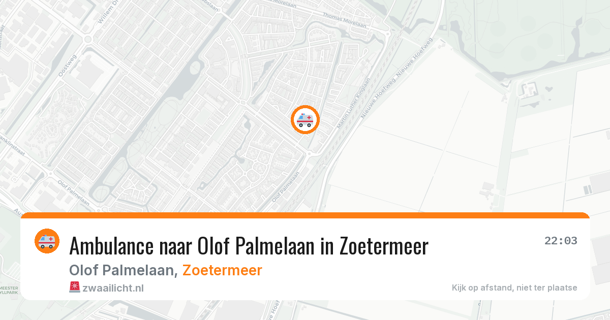 Ambulance naar Olof Palmelaan in Zoetermeer — 5 jul 2026
