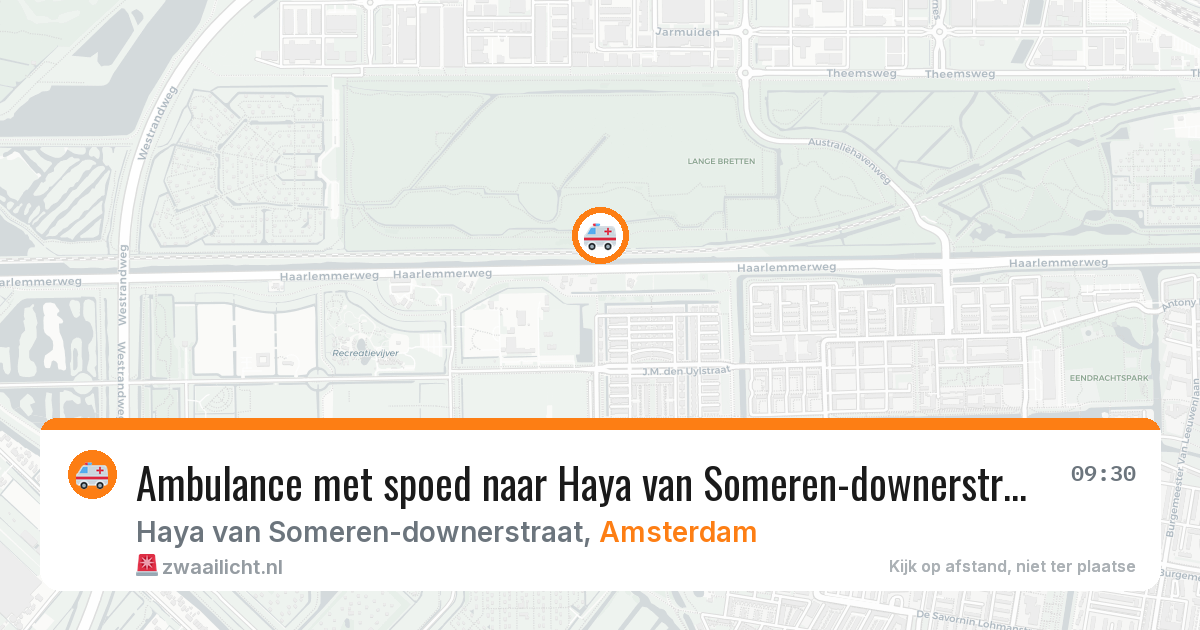 Ambulance met spoed naar Haya van Someren-downerstraat in Amsterdam — 21 jun 2026