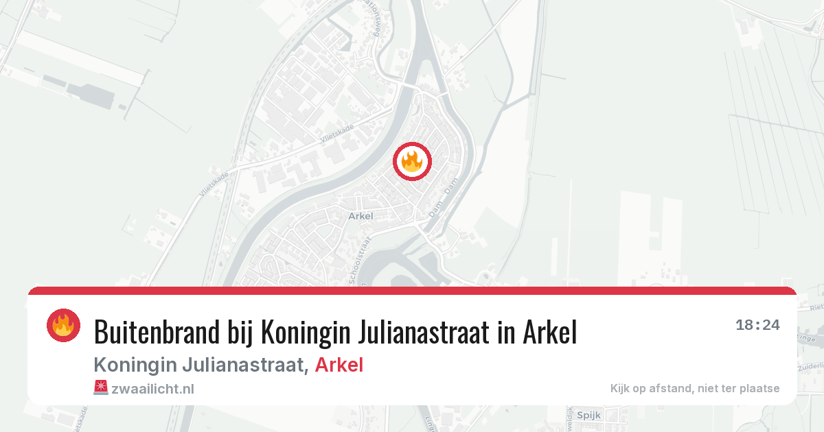 Buitenbrand bij Koningin Julianastraat in Arkel — 25 apr 2026