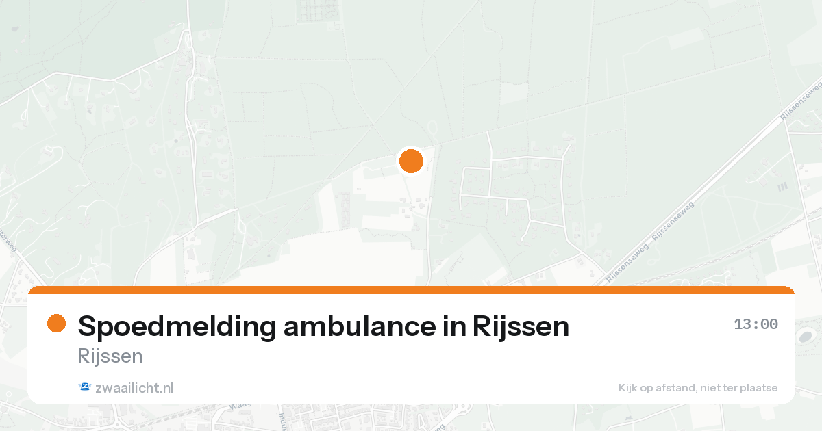 Spoedmelding ambulance in Rijssen — 19 aug 2026