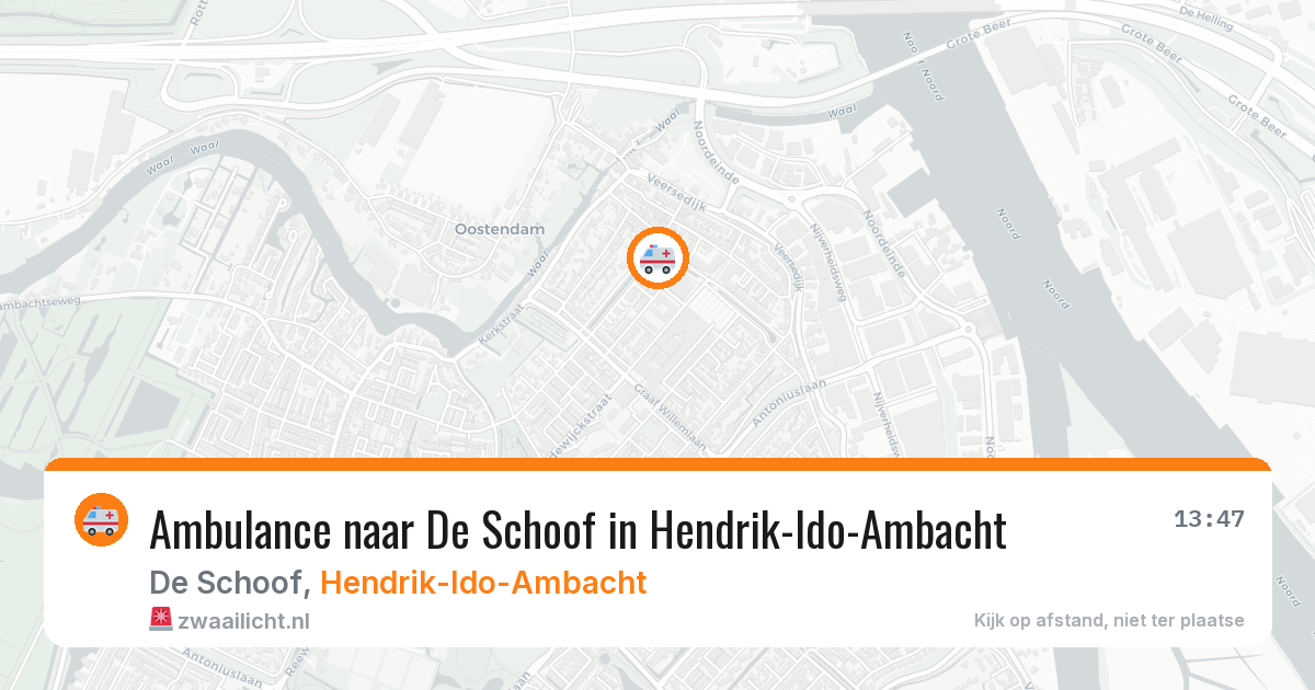 Ambulance naar De Schoof in Hendrik-Ido-Ambacht — 28 jul 2026