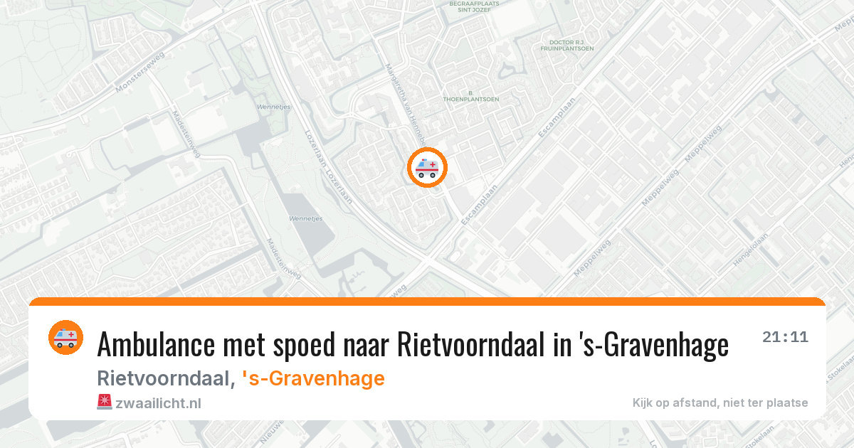 Ambulance met spoed naar Rietvoorndaal in 's-Gravenhage — 13 aug 2026