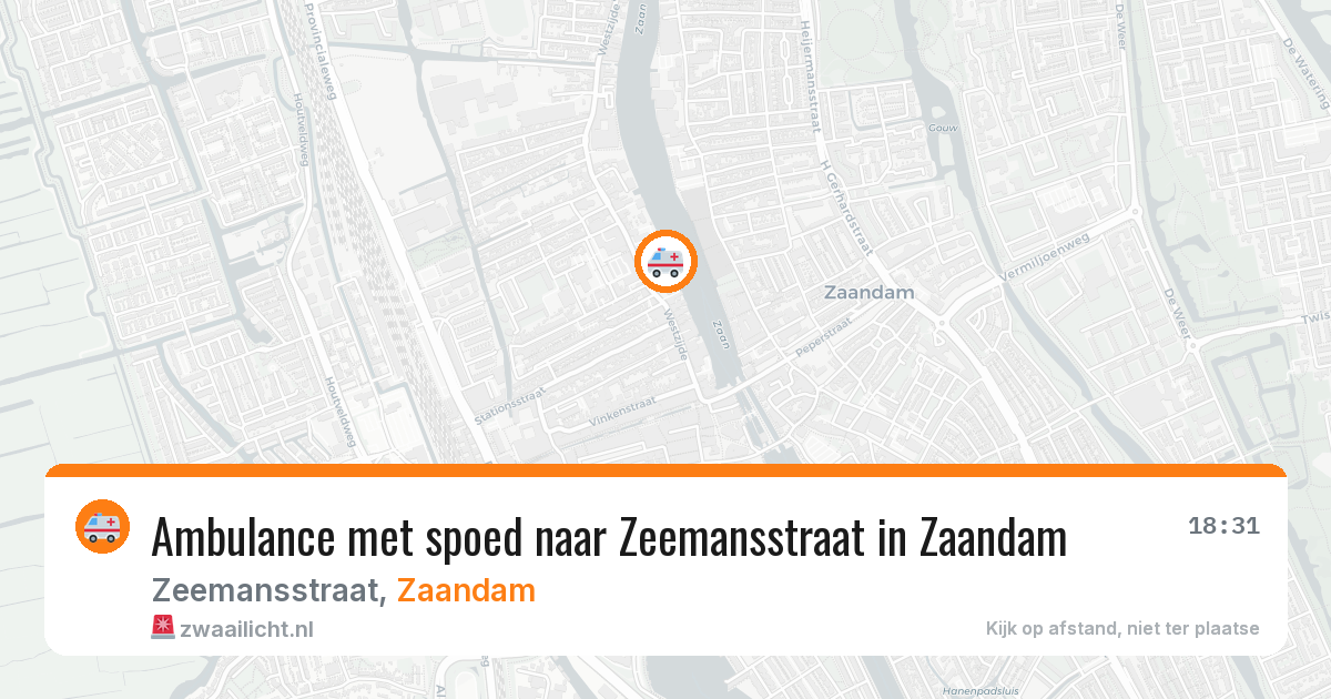 Ambulance met spoed naar Zeemansstraat in Zaandam — 3 mei 2026