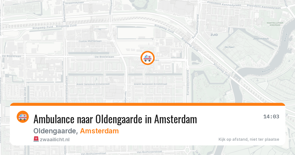 Ambulance naar Oldengaarde in Amsterdam — 5 jul 2026