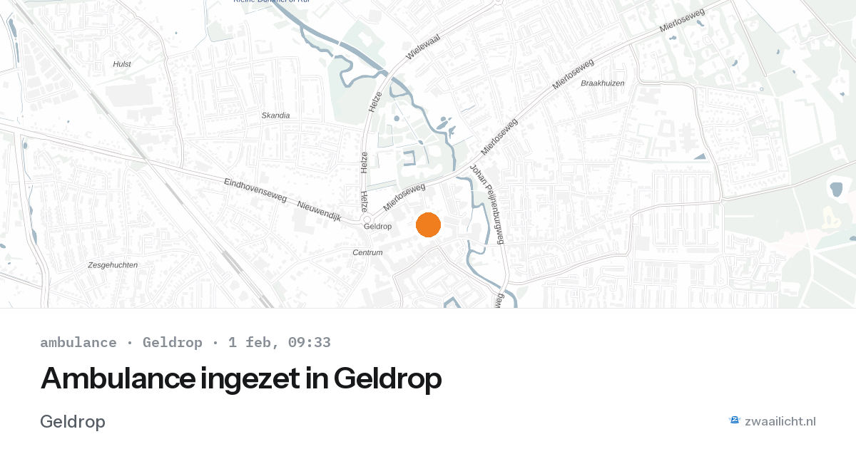 Ambulance ingezet in Geldrop — 1 feb 2026