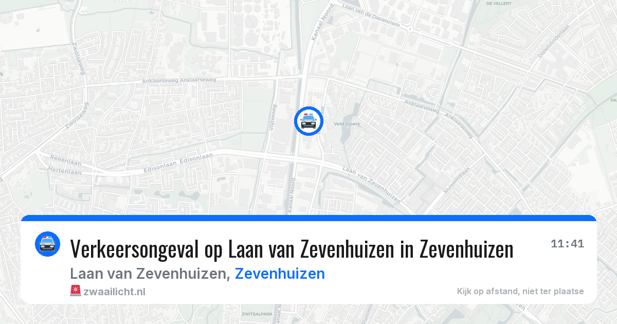 Verkeersongeval op Laan van Zevenhuizen in Zevenhuizen — 17 apr 2026