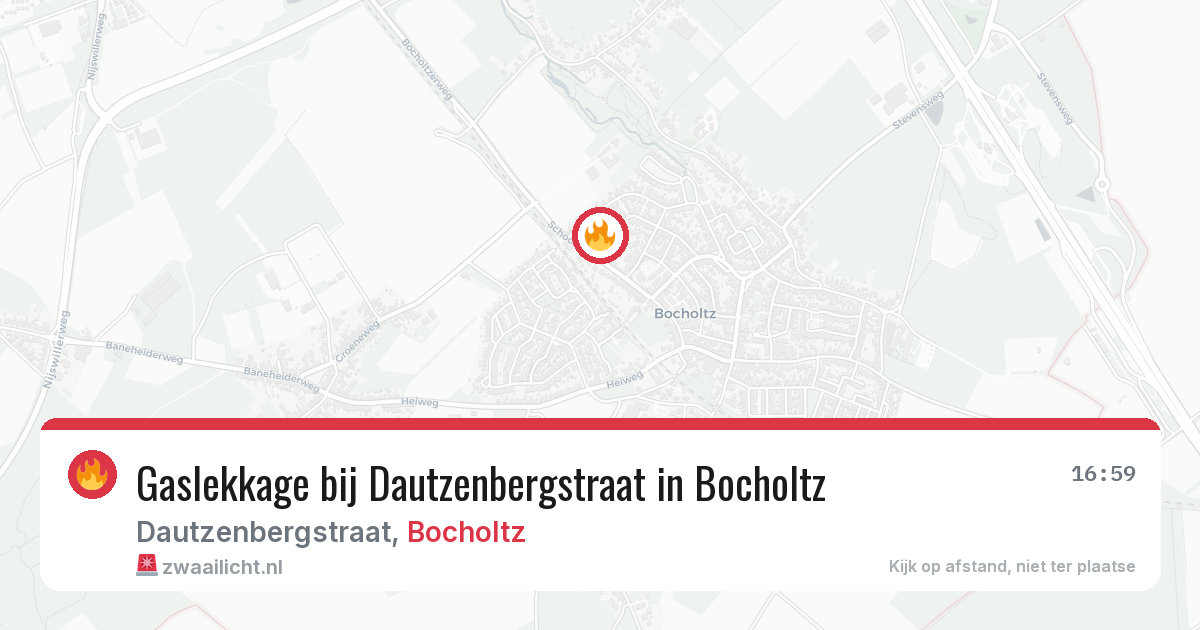 Gaslekkage bij Dautzenbergstraat in Bocholtz — 1 mrt 2026