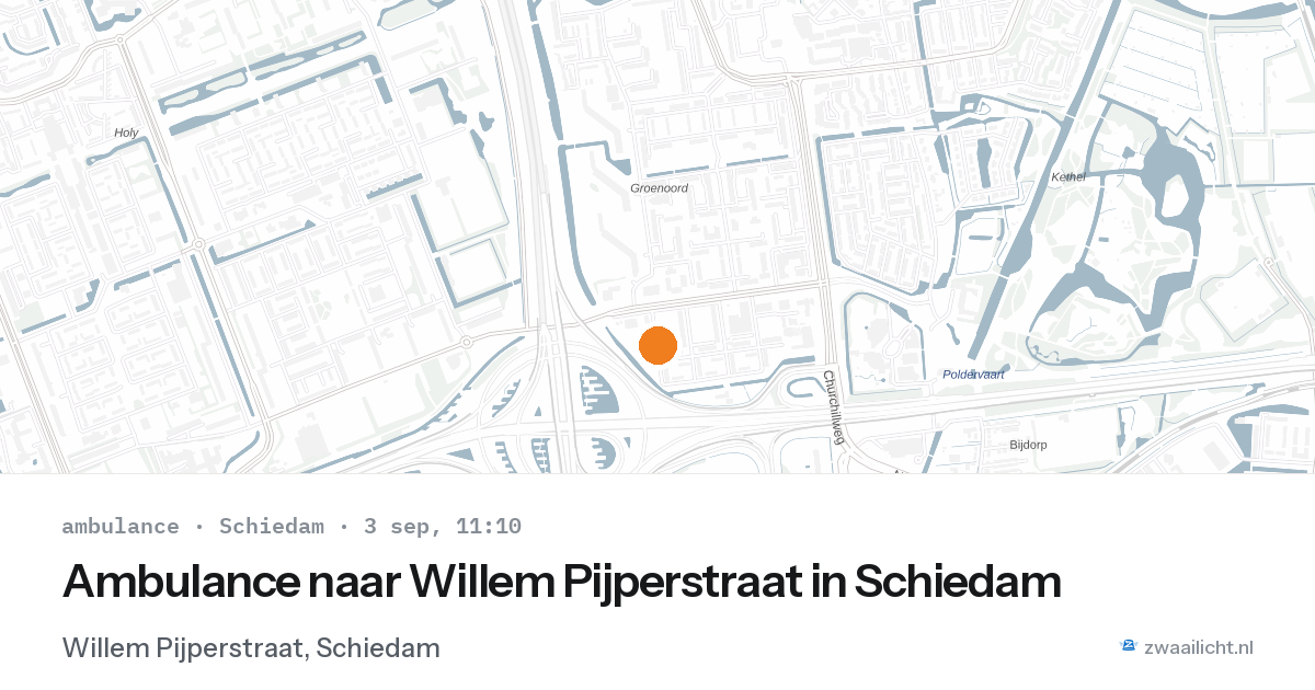 Ambulance naar Willem Pijperstraat in Schiedam — 3 sep 2026