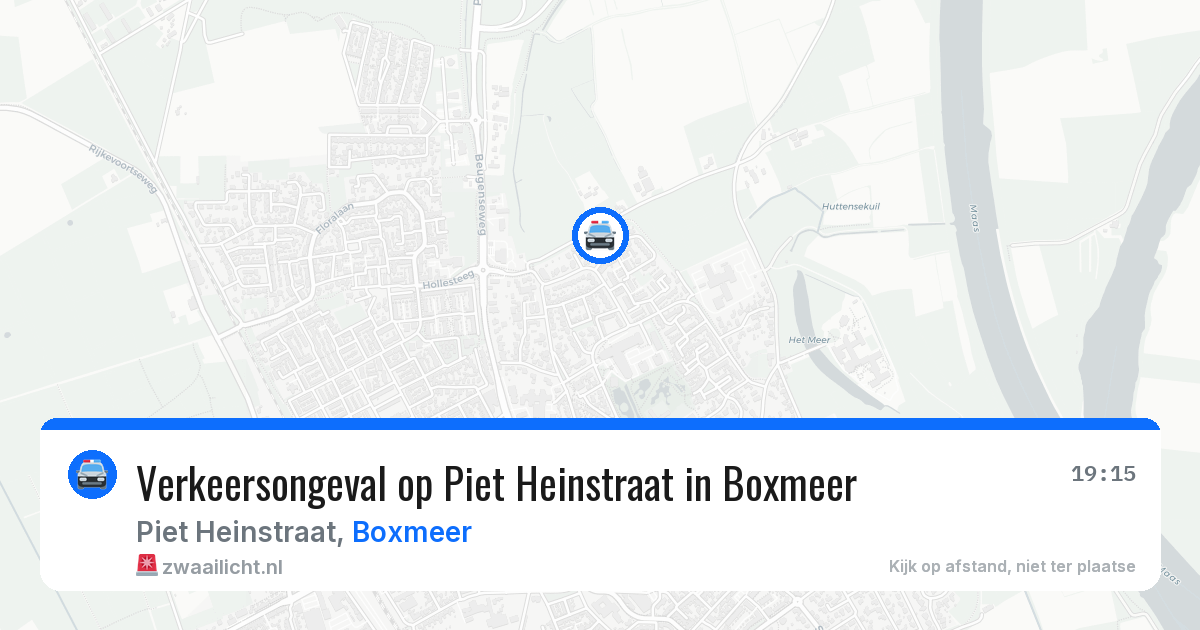 Verkeersongeval op Piet Heinstraat in Boxmeer — 27 mrt 2026