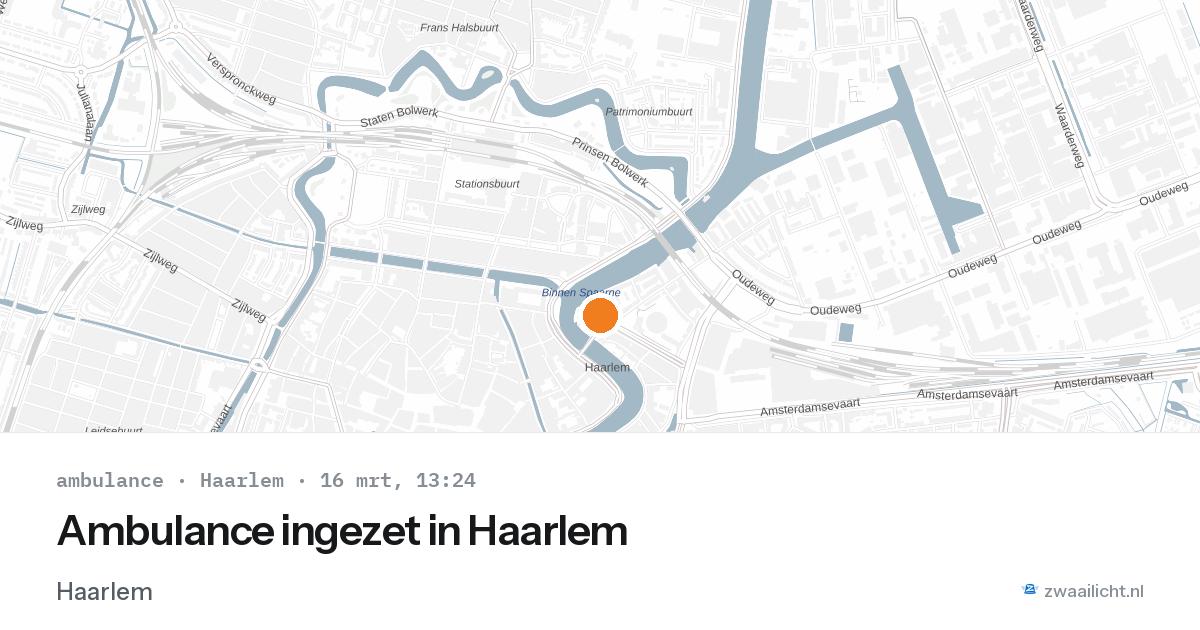 Ambulance ingezet in Haarlem — 16 mrt 2026