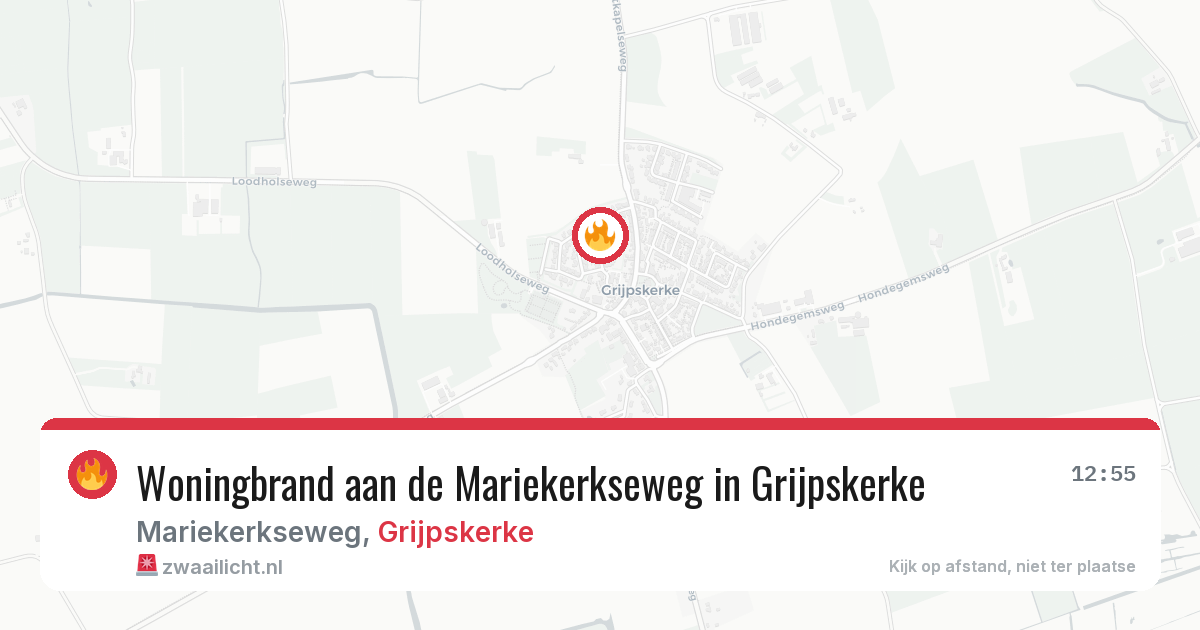 Woningbrand aan de Mariekerkseweg in Grijpskerke — 27 jun 2026
