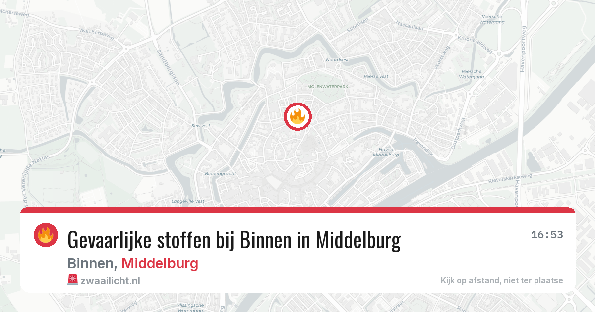 Gevaarlijke stoffen bij Binnen in Middelburg — 19 mei 2026