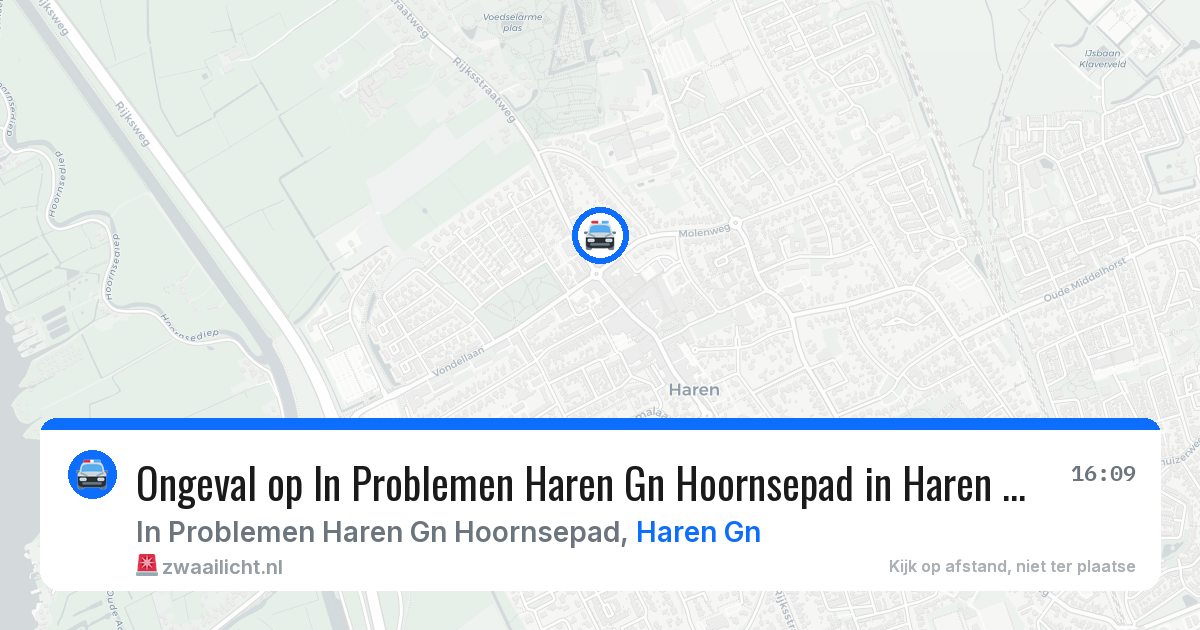 Ongeval op In Problemen Haren Gn Hoornsepad in Haren Gn — 27 mei 2026