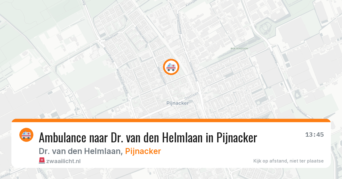 Ambulance naar Dr. van den Helmlaan in Pijnacker — 2 aug 2026