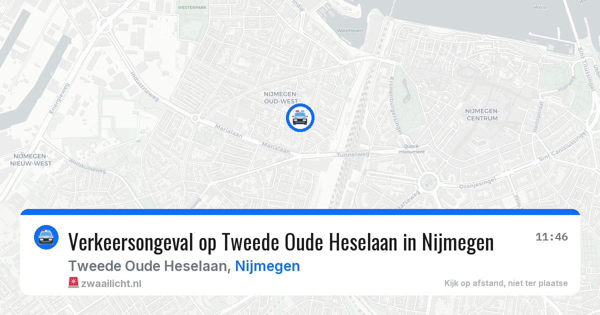 Verkeersongeval op Tweede Oude Heselaan in Nijmegen — 17 jul 2026