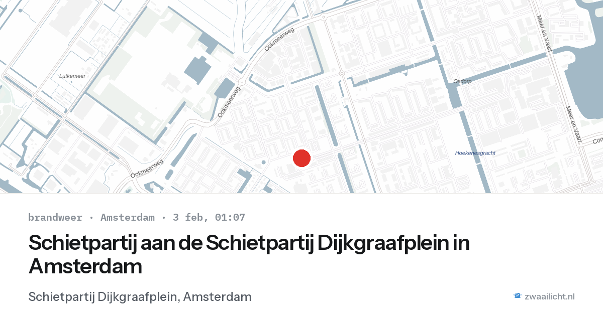 Schietpartij aan de Schietpartij Dijkgraafplein in Amsterdam — 3 feb 2026
