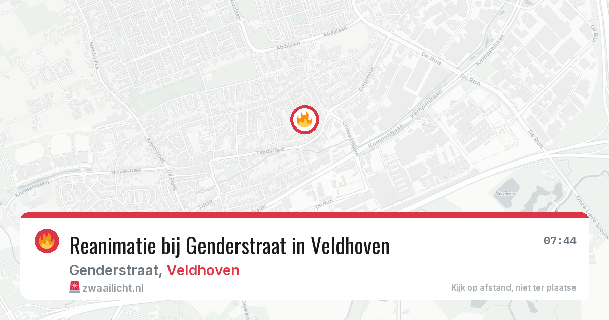 Reanimatie bij Genderstraat in Veldhoven — 23 feb 2026