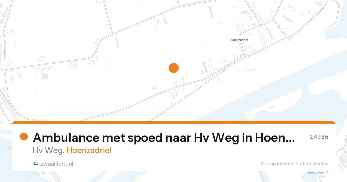 Ambulance met spoed naar Hv Weg in Hoenzadriel — 26 aug 2026