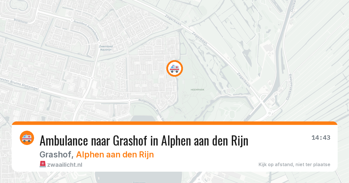 Ambulance naar Grashof in Alphen aan den Rijn — 12 jun 2026