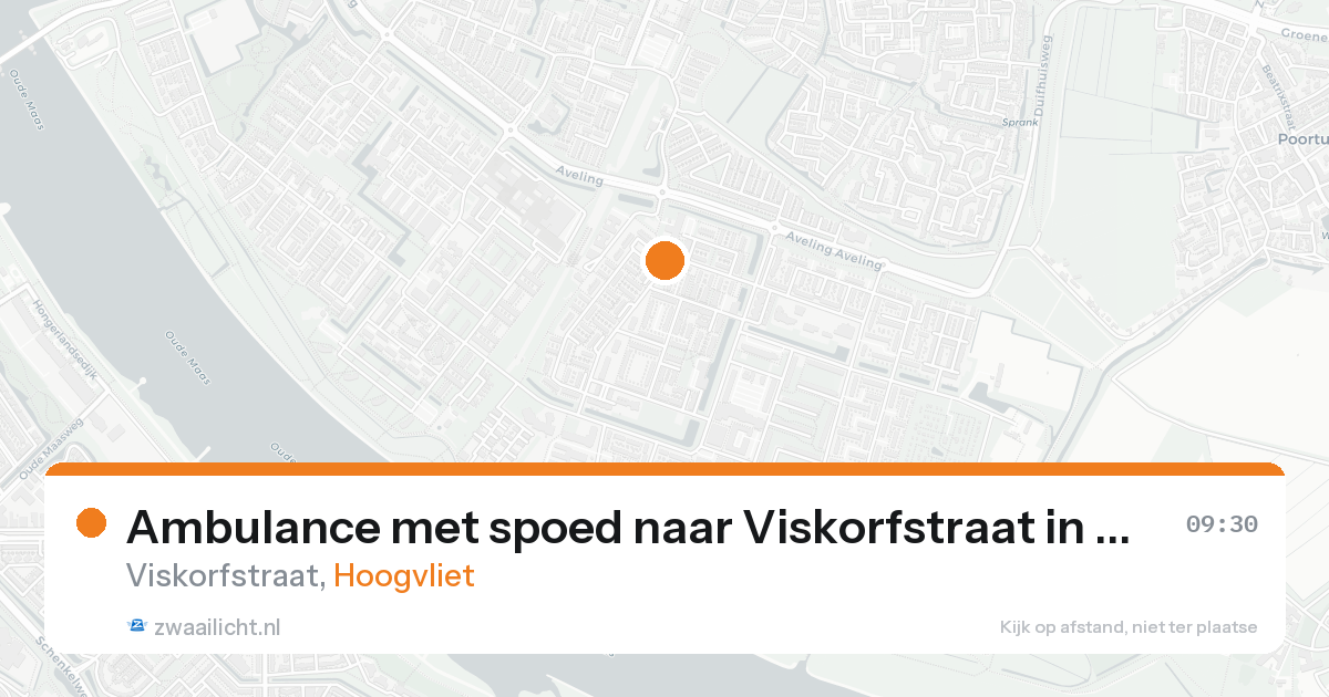 Ambulance met spoed naar Viskorfstraat in Hoogvliet — 30 mei 2026