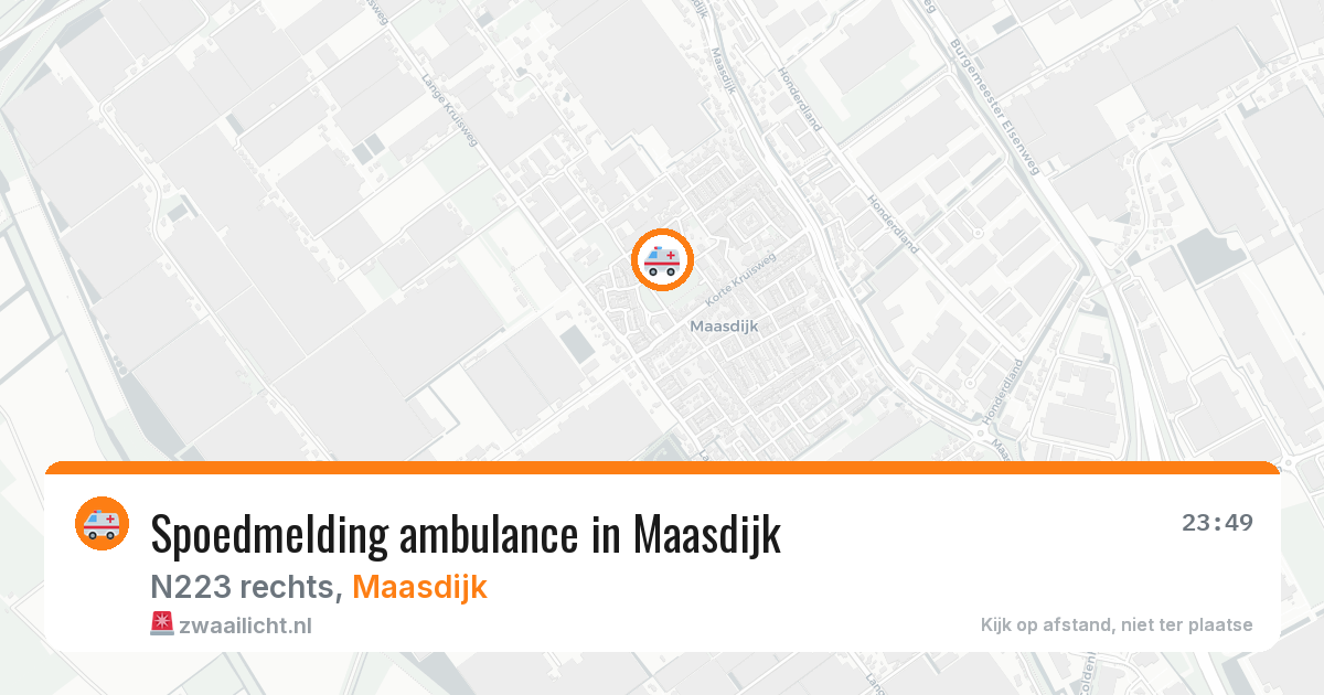 Spoedmelding ambulance in Maasdijk — 13 aug 2026