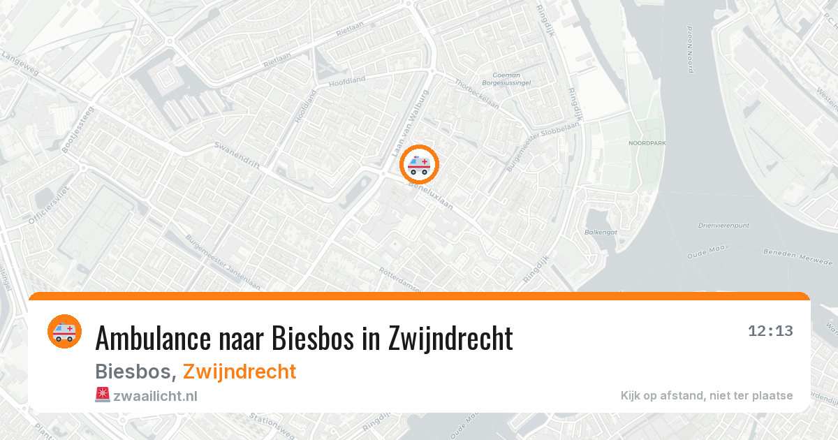 Ambulance naar Biesbos in Zwijndrecht — 10 jul 2026