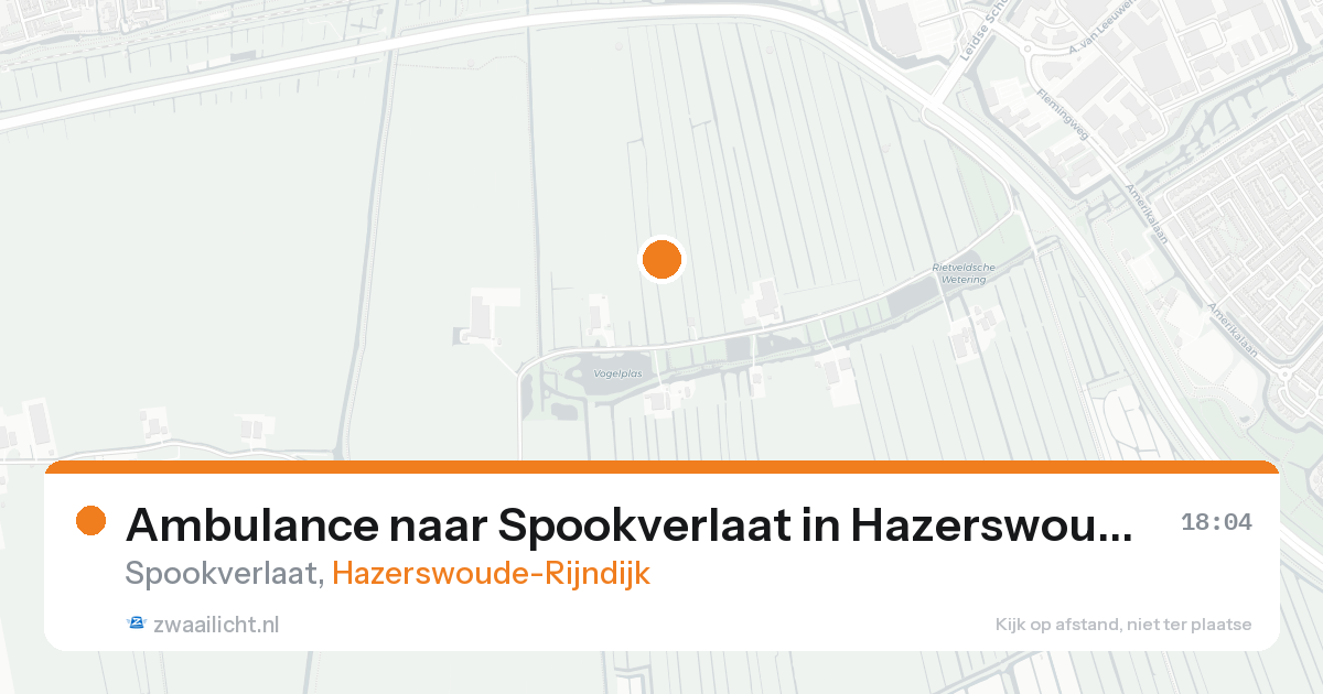 Ambulance naar Spookverlaat in Hazerswoude-Rijndijk — 17 aug 2026