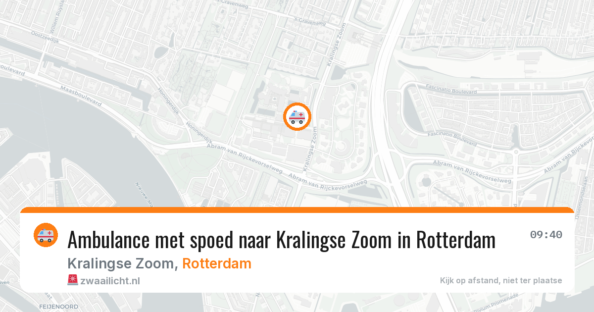 Ambulance met spoed naar Kralingse Zoom in Rotterdam — 12 apr 2026