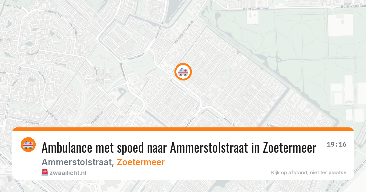 Ambulance met spoed naar Ammerstolstraat in Zoetermeer — 12 mei 2026